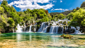 Kroatien Wasserfall im Nationalpark Krka